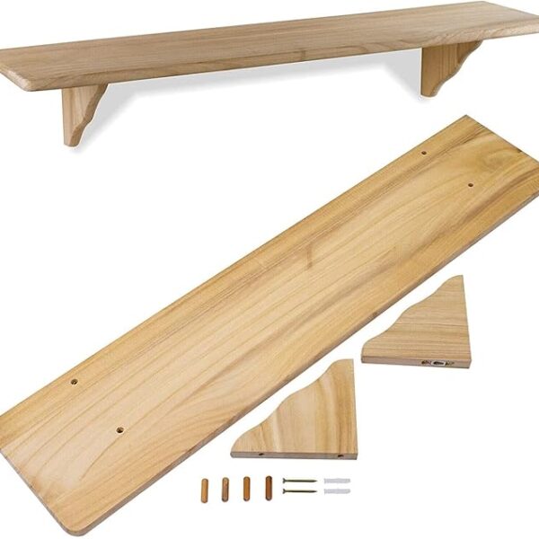 Core Pine Shelf - Durable Wooden Shelf - Wall Mounted Floating Shelf 2 feet, 3 feet, 4 feet (1180 x 190 x 16 mm) by Core Products