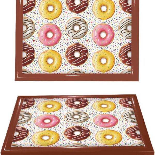 Lap Tray Serving Bean Bag TV Bed Soft Cushion Padded - Yummy Donuts Children Kids