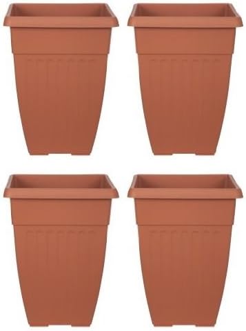Tall Athens Plant Pot Tall Planter - 42cm Terracotta Colour SET OF 4
